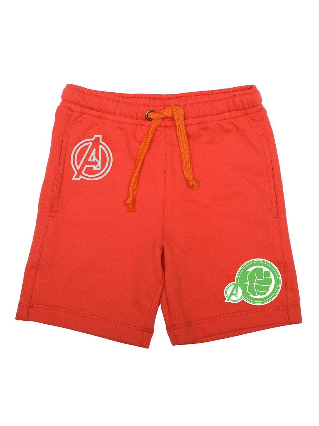 

Marvel by Wear Your Mind Boys Orange Printed Regular Fit Regular Shorts