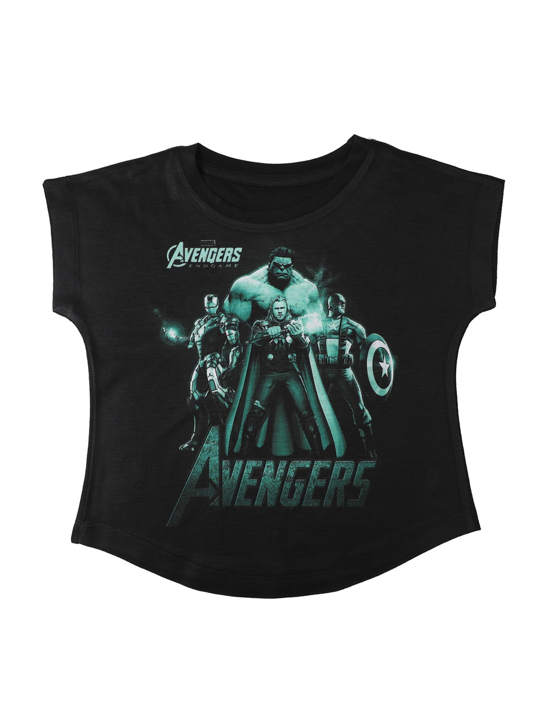 

Marvel by Wear Your Mind Girls Black Printed Top