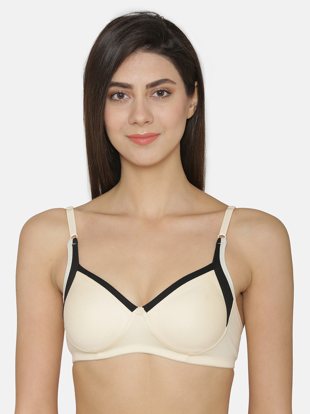 

ABELINO Off-White Solid Non-Wired Non Padded T-shirt Bra 5121SKIN01