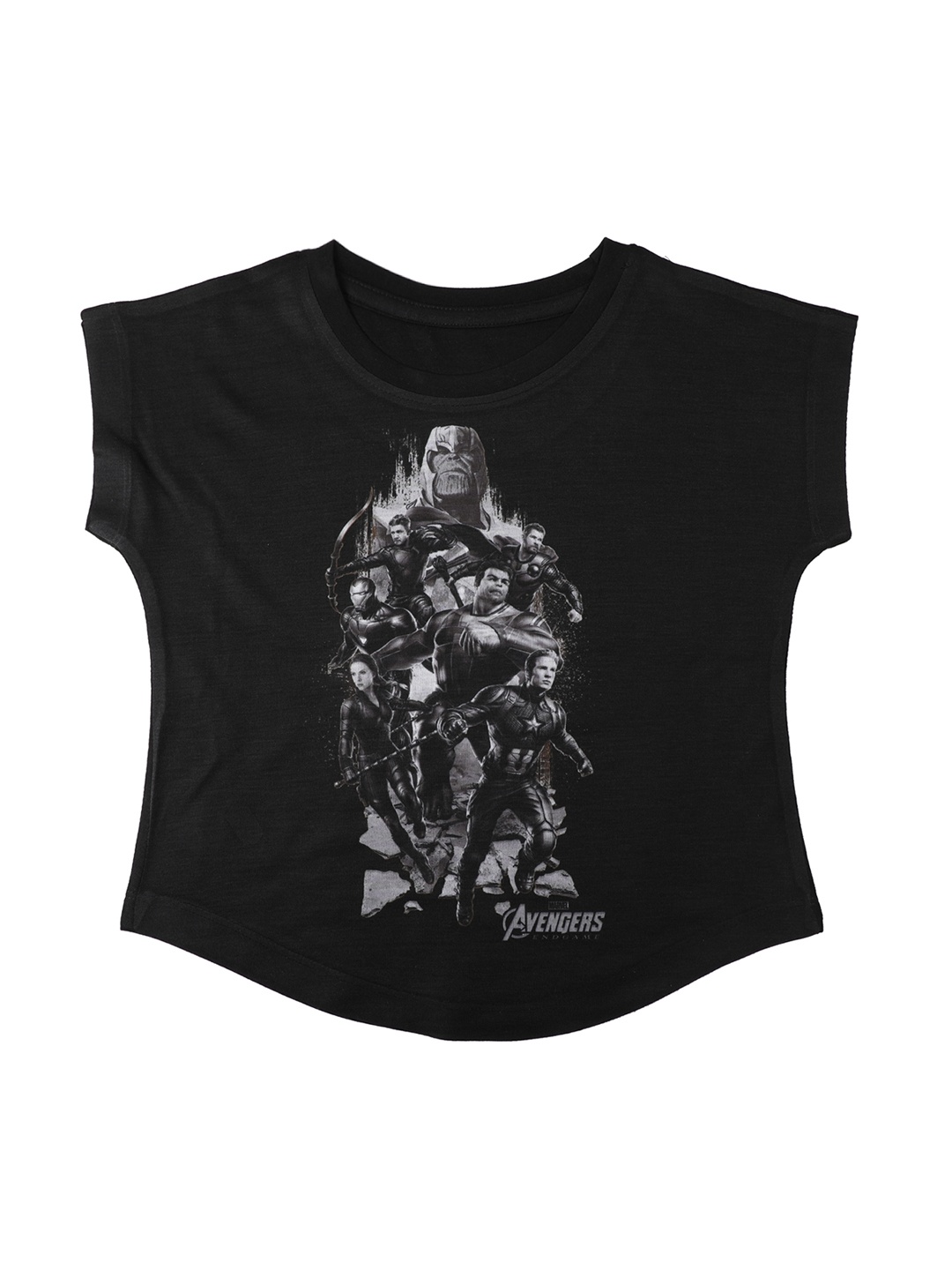 

Marvel by Wear Your Mind Girls Black Printed Top