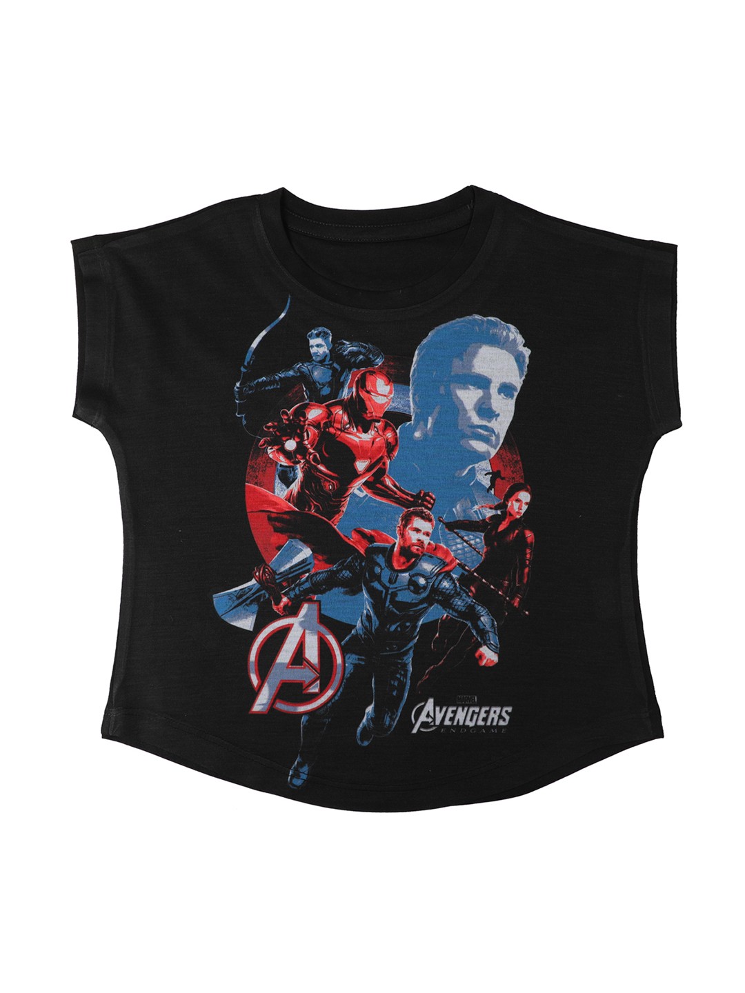 

Marvel by Wear Your Mind Girls Black Printed Top