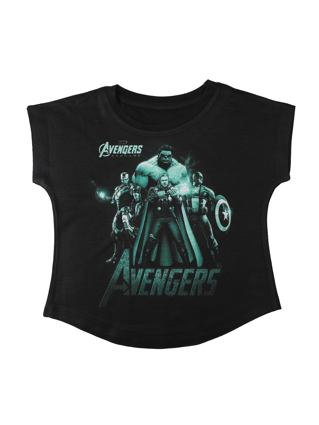

Marvel by Wear Your Mind Girls Black Printed Top