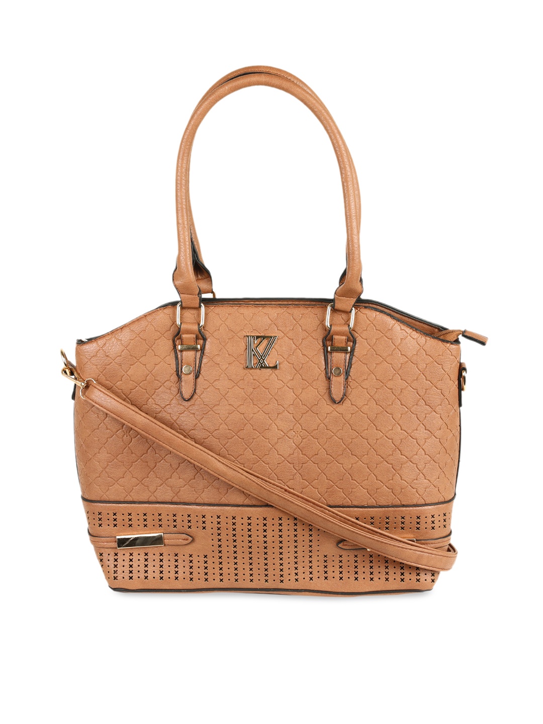 

Kazo Brown Textured Shoulder Bag