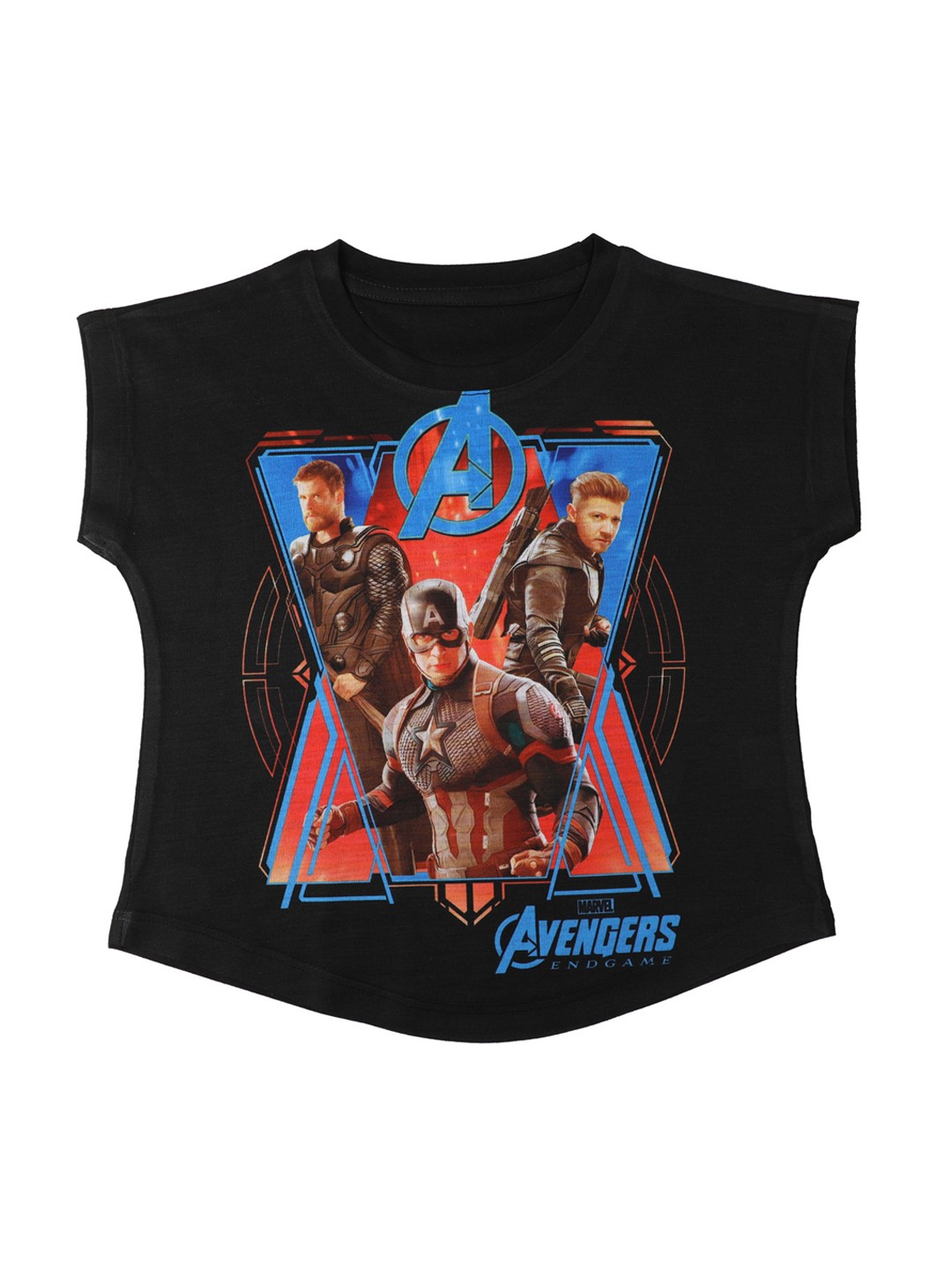 

Marvel by Wear Your Mind Girls Black Printed Top
