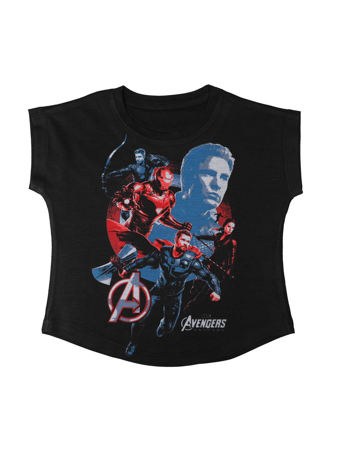 

Marvel by Wear Your Mind Girls Black Printed Top