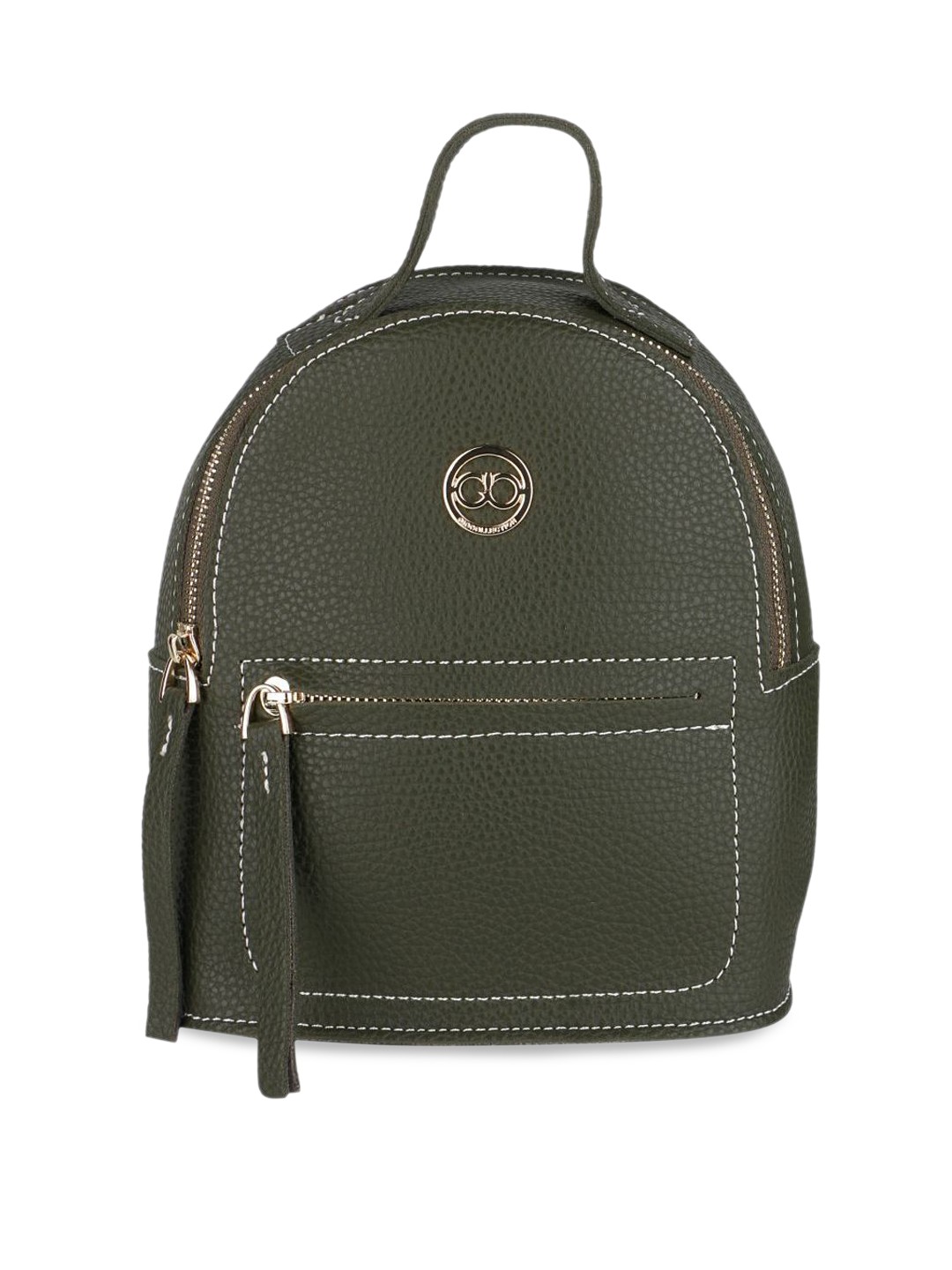 GIO COLLECTION Women Green Solid Backpack