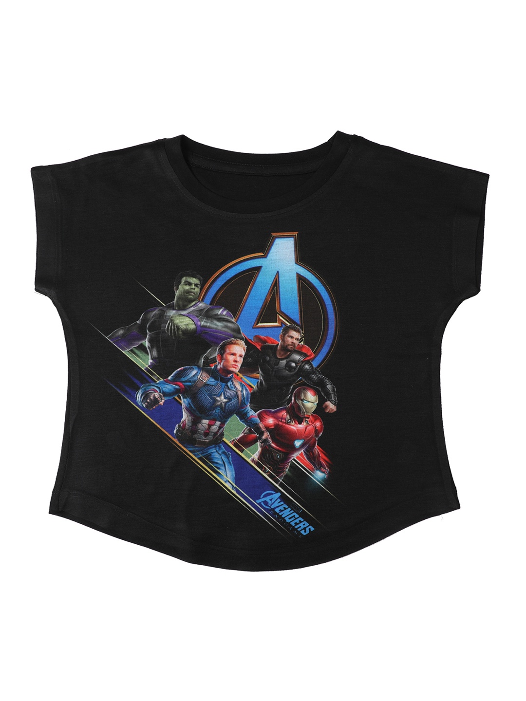 

Marvel by Wear Your Mind Girls Black Printed Top