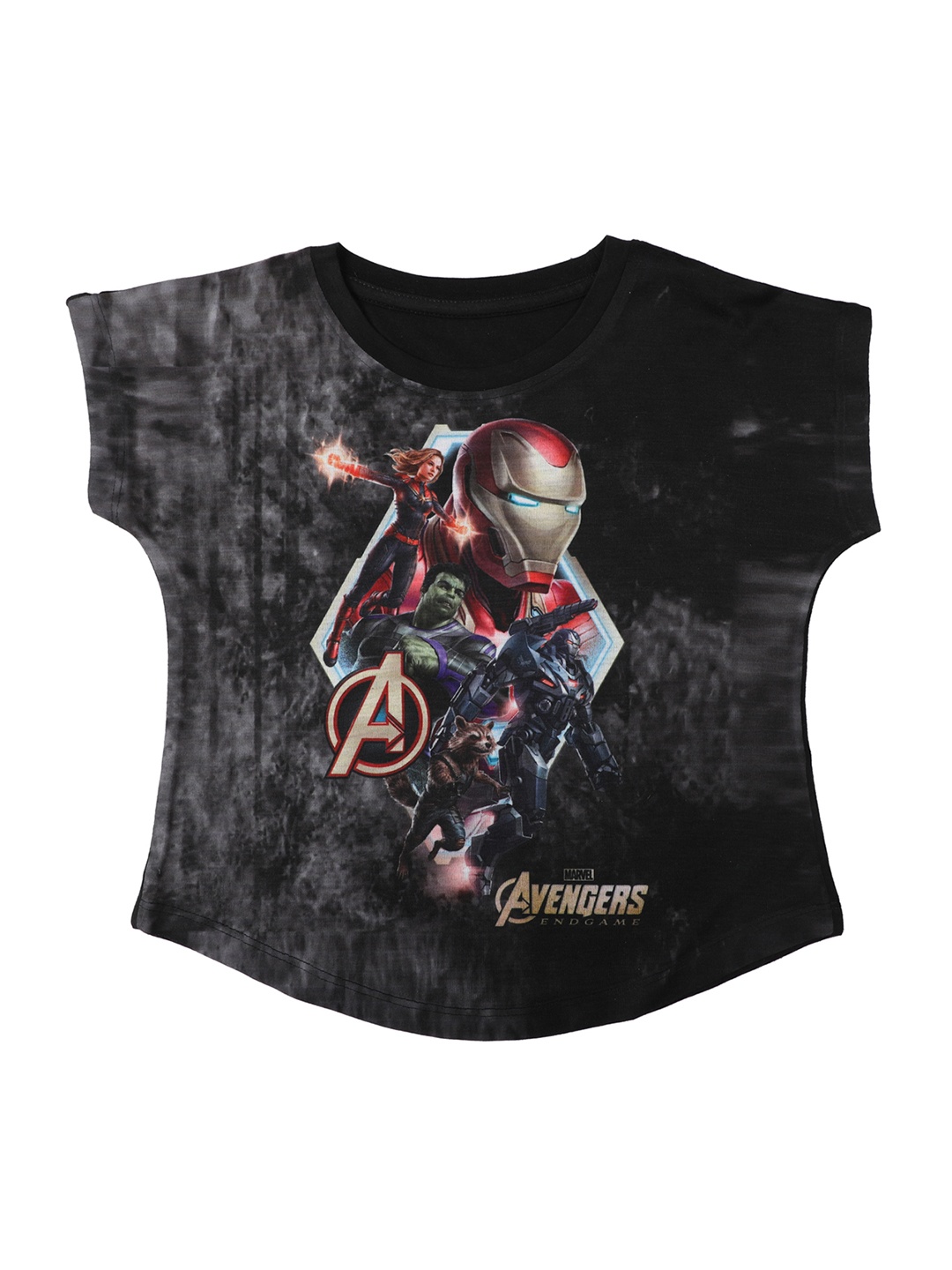 

Marvel by Wear Your Mind Girls Black Printed Top