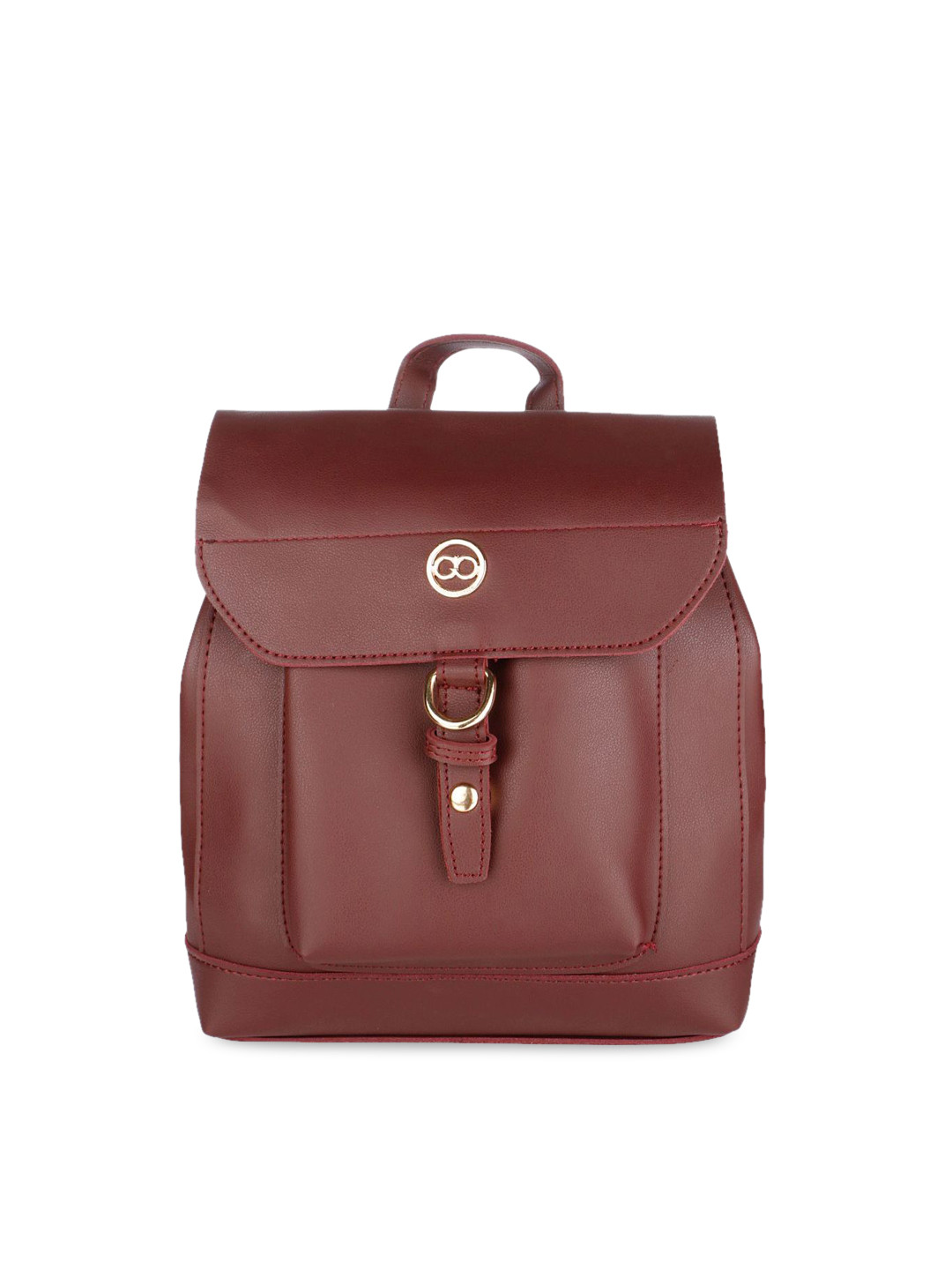 

GIO COLLECTION Women Maroon Solid Backpack