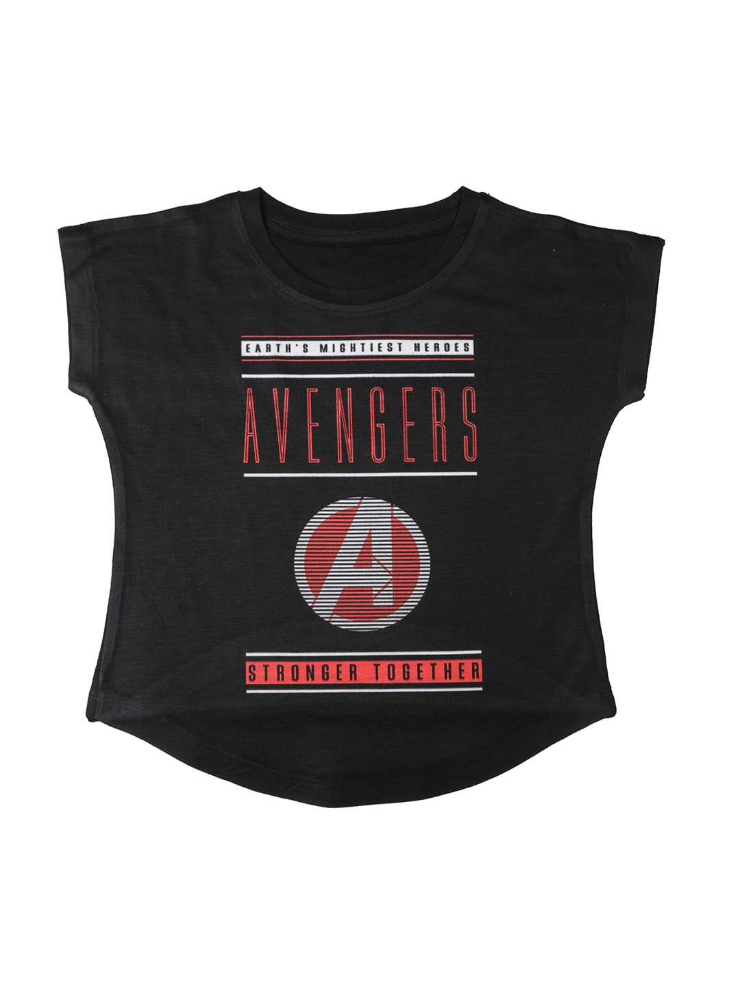 

Marvel by Wear Your Mind Girls Black Printed Top