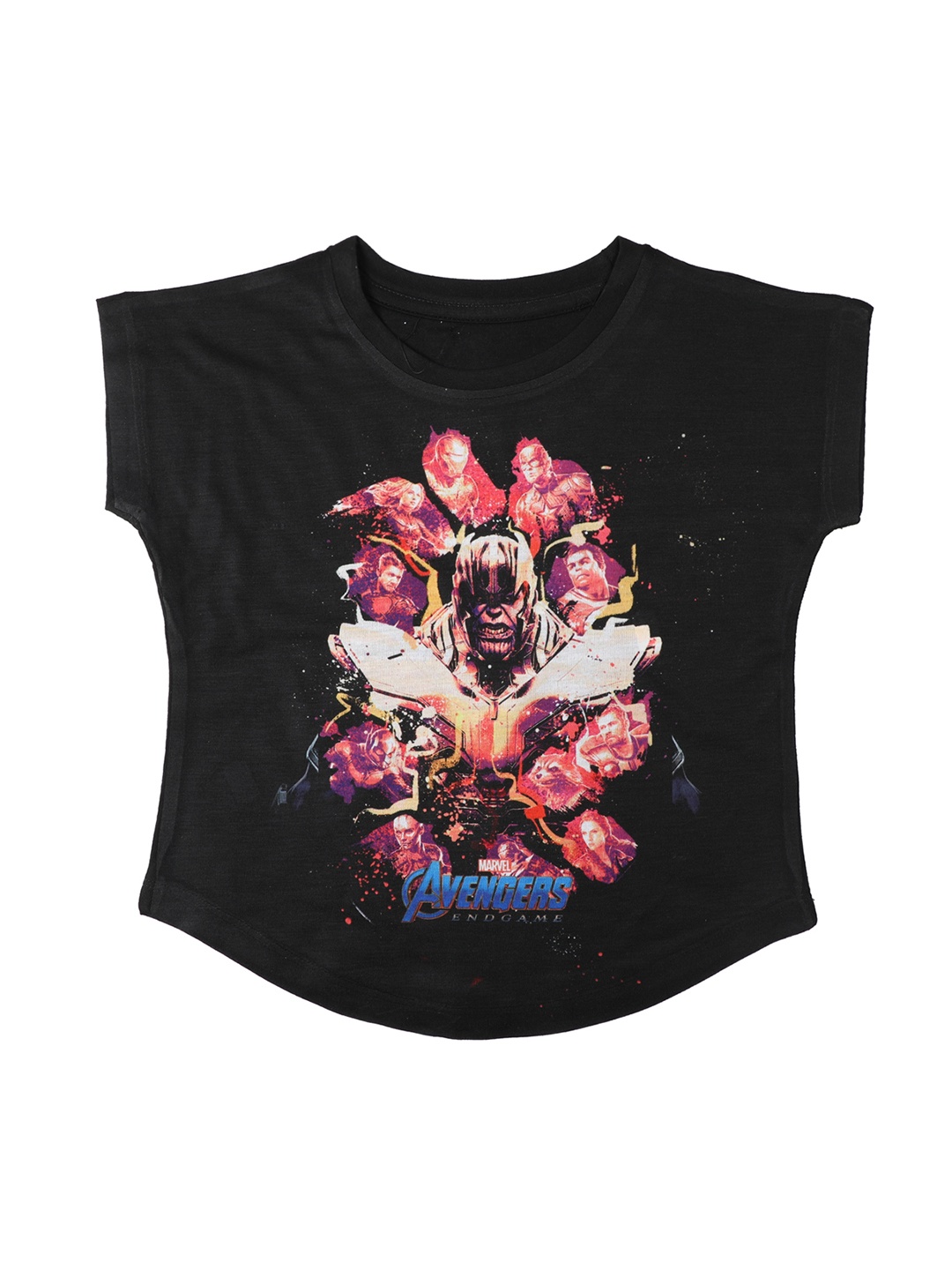 

Marvel by Wear Your Mind Girls Black Printed Top
