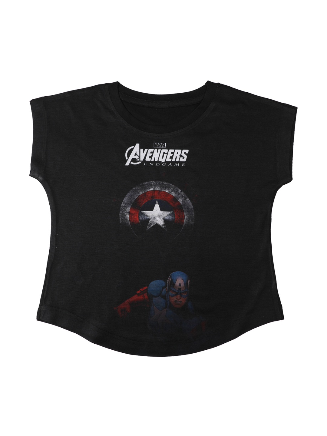 

Marvel by Wear Your Mind Girls Black Printed Top