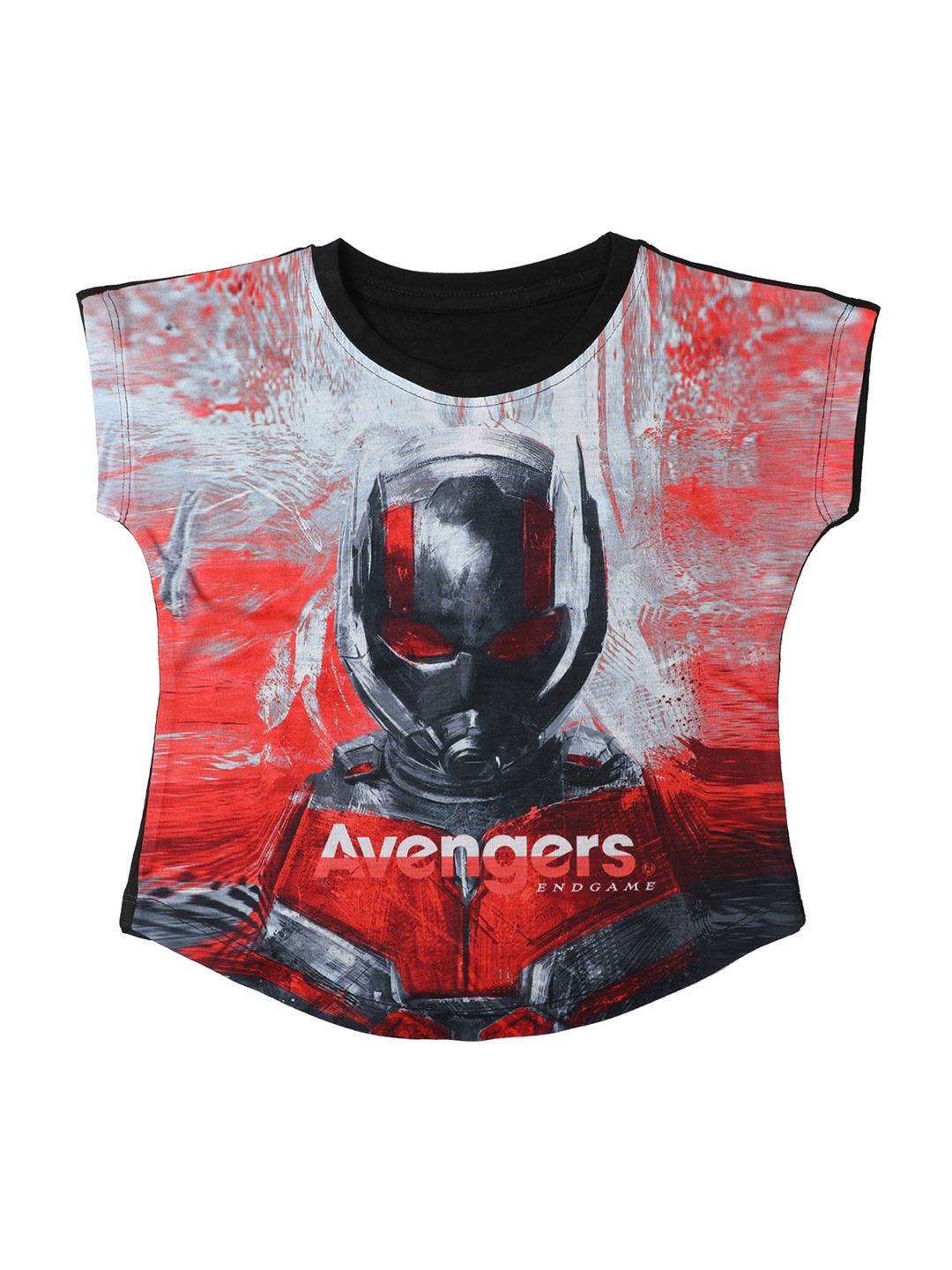

Marvel by Wear Your Mind Girls Grey & Black Printed Top