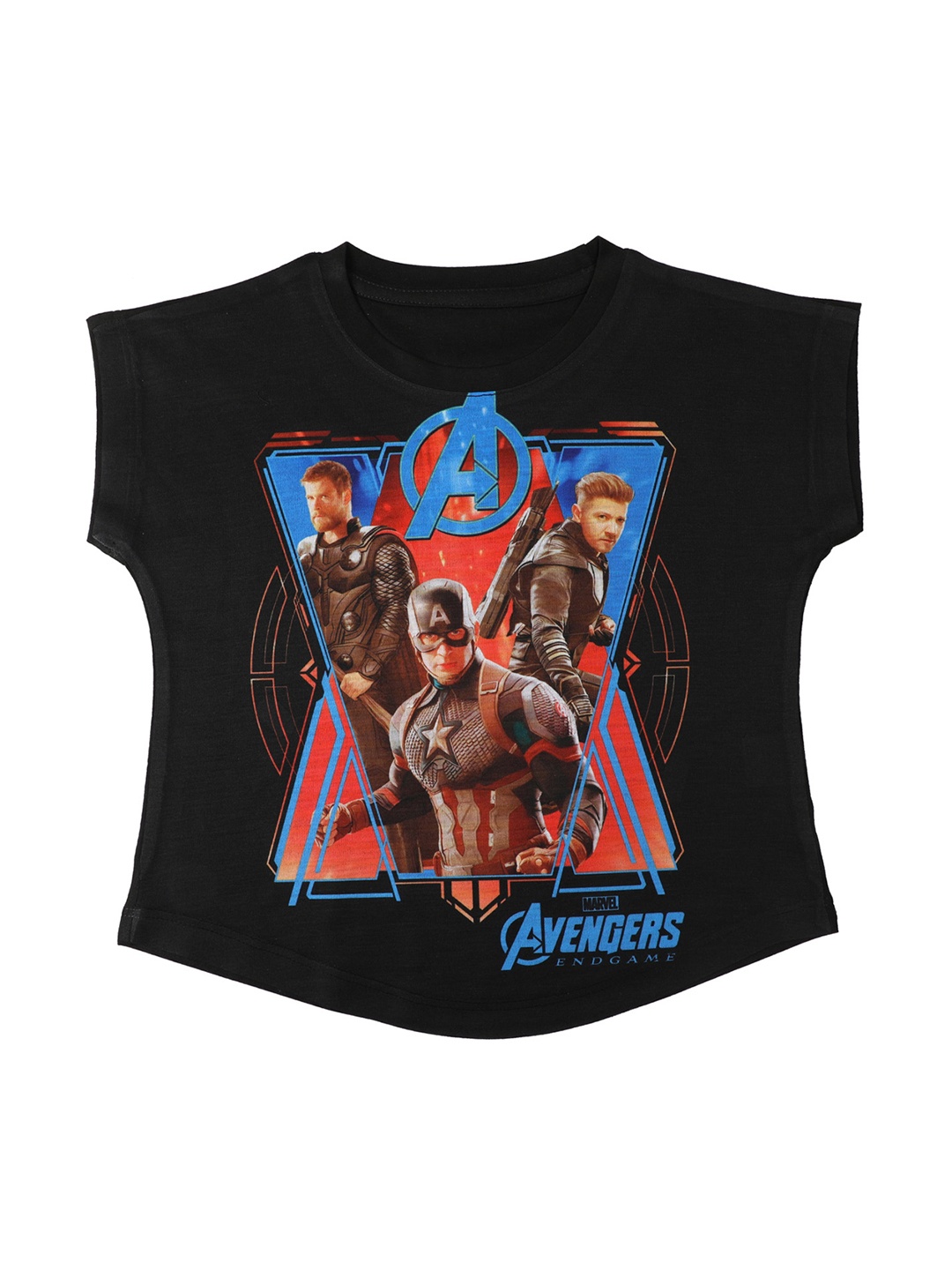 

Marvel by Wear Your Mind Girls Black Printed Top