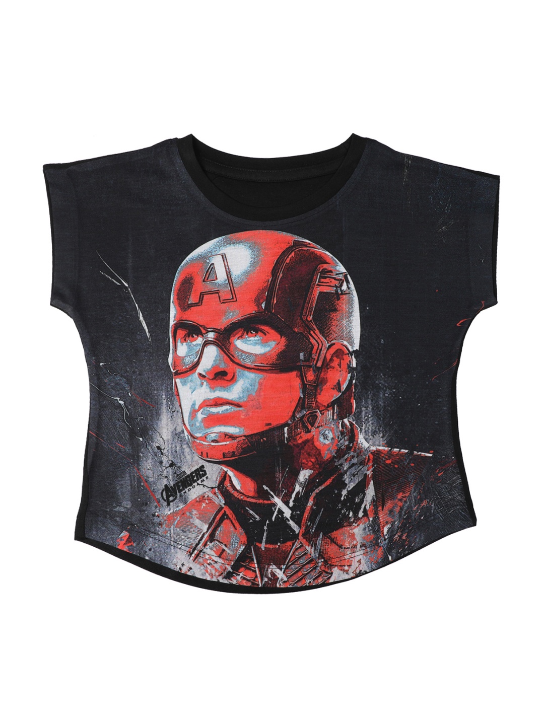 

Marvel by Wear Your Mind Girls Black & Grey Printed Top