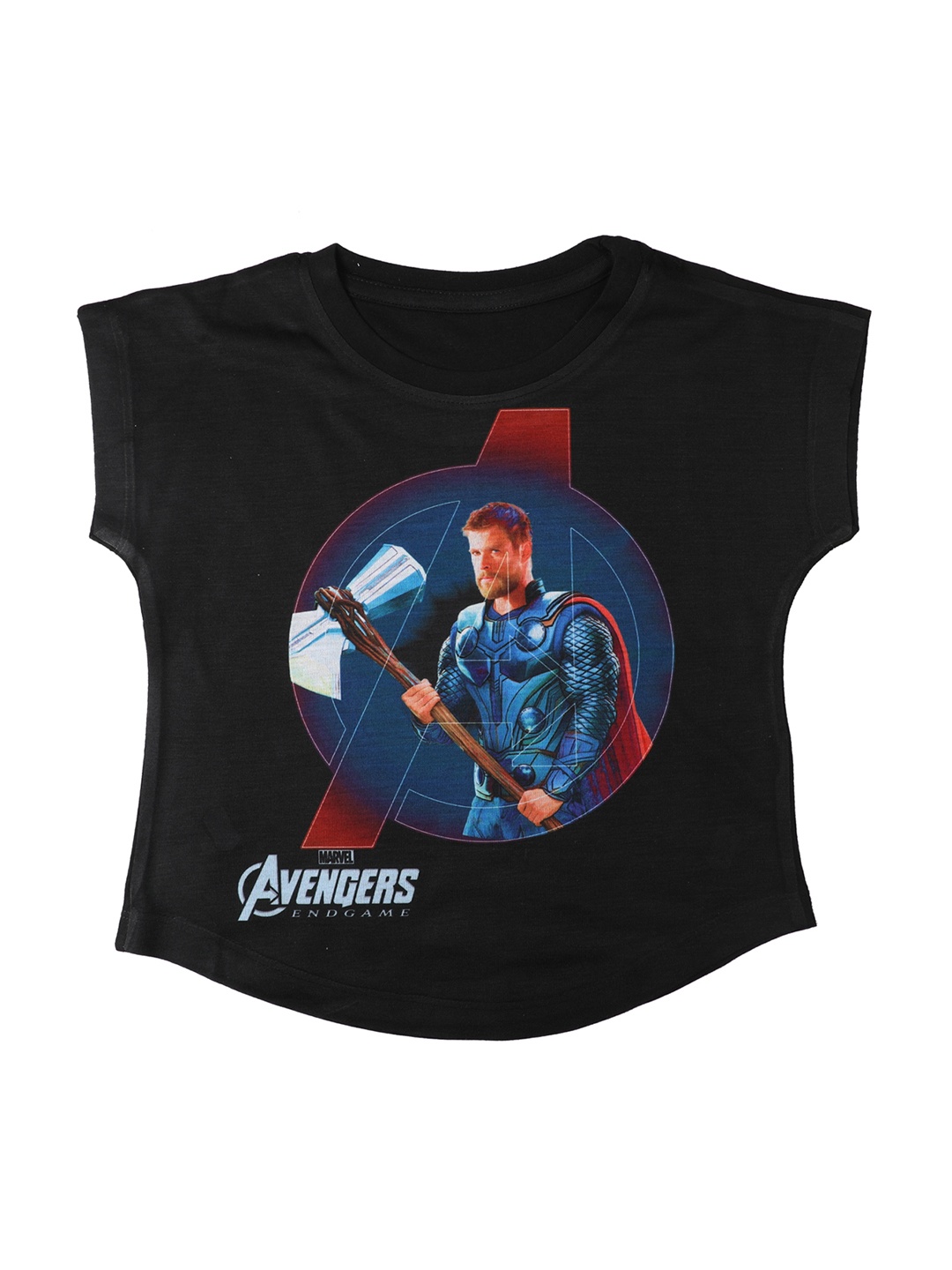 

Marvel by Wear Your Mind Girls Black Printed Top