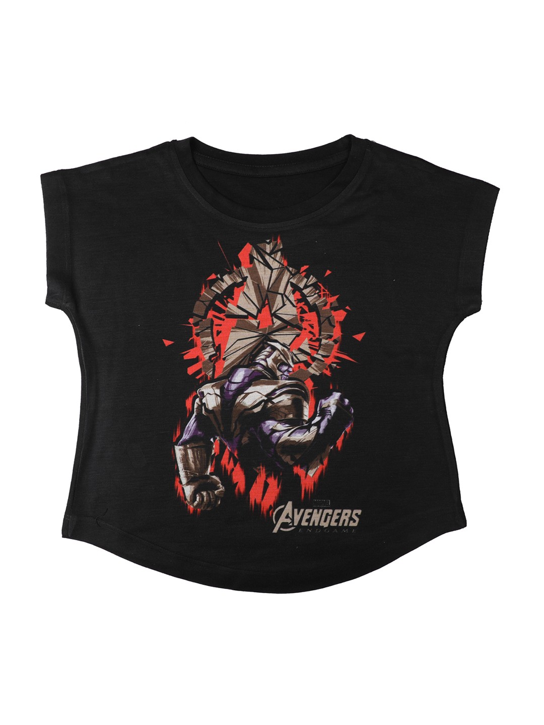 

Marvel by Wear Your Mind Girls Black Printed Top