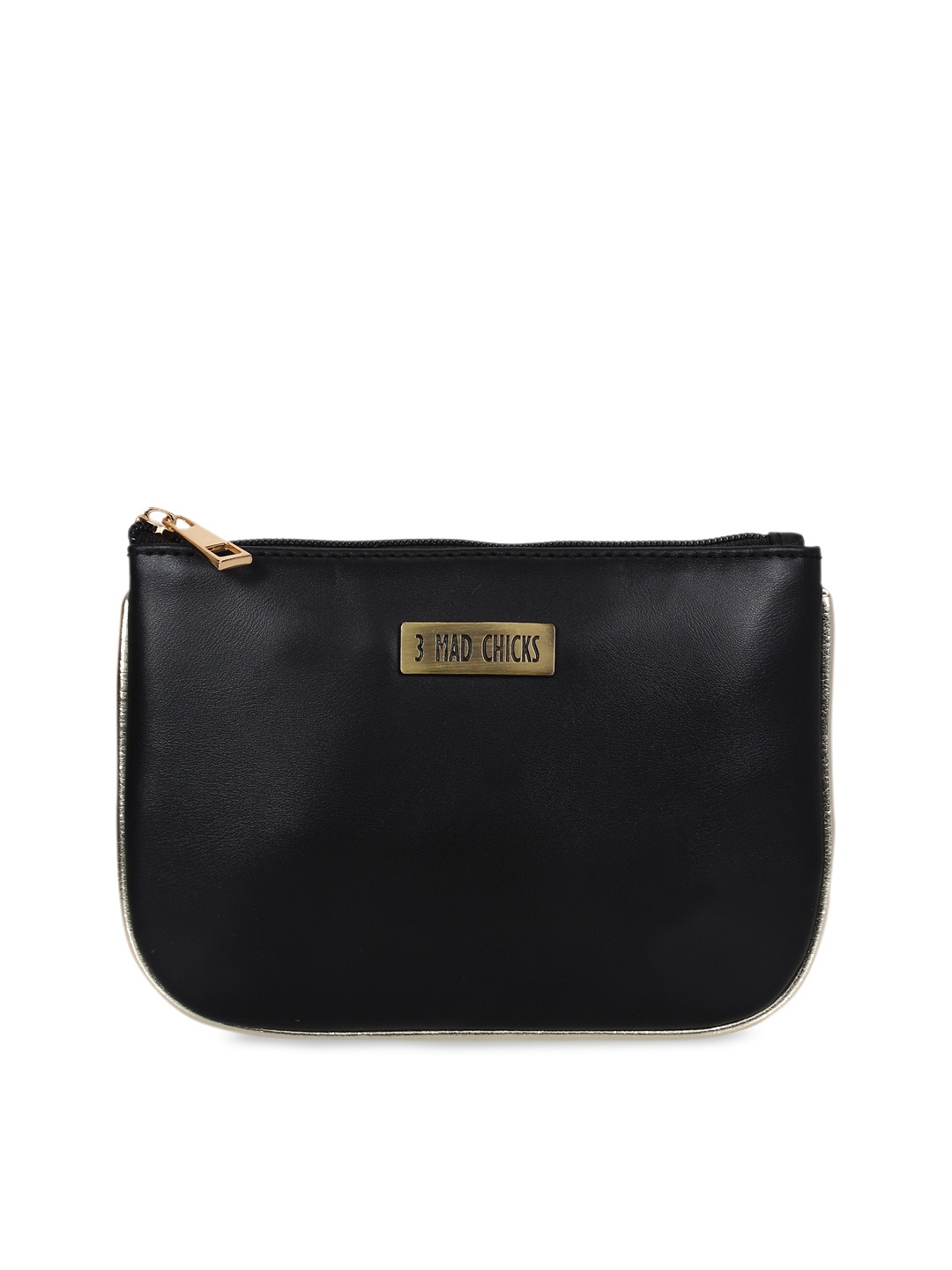 

3 Mad Chicks Black Solid Clutch