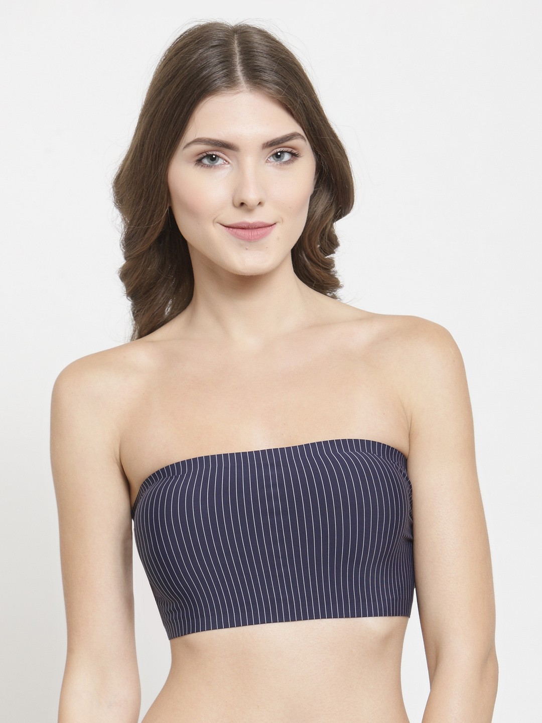 

PrettyCat Blue Printed Non-Wired Lightly Padded Bandeau Bra PC-SB-5133