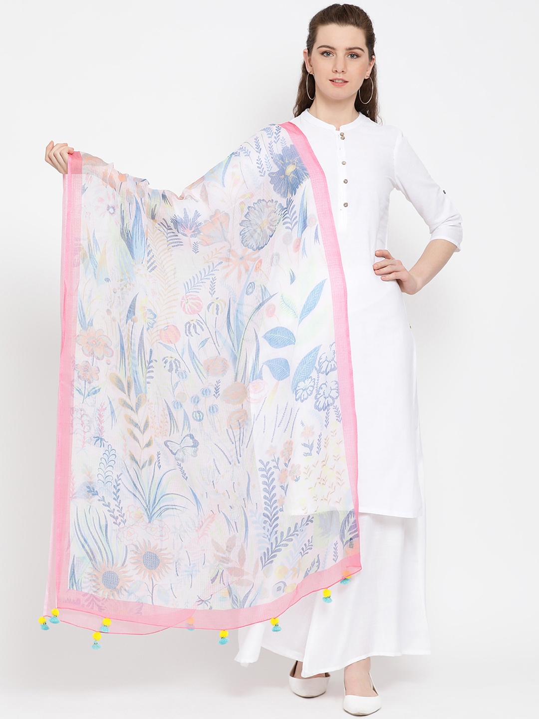 

SHINGORA Off-White Printed Dupatta