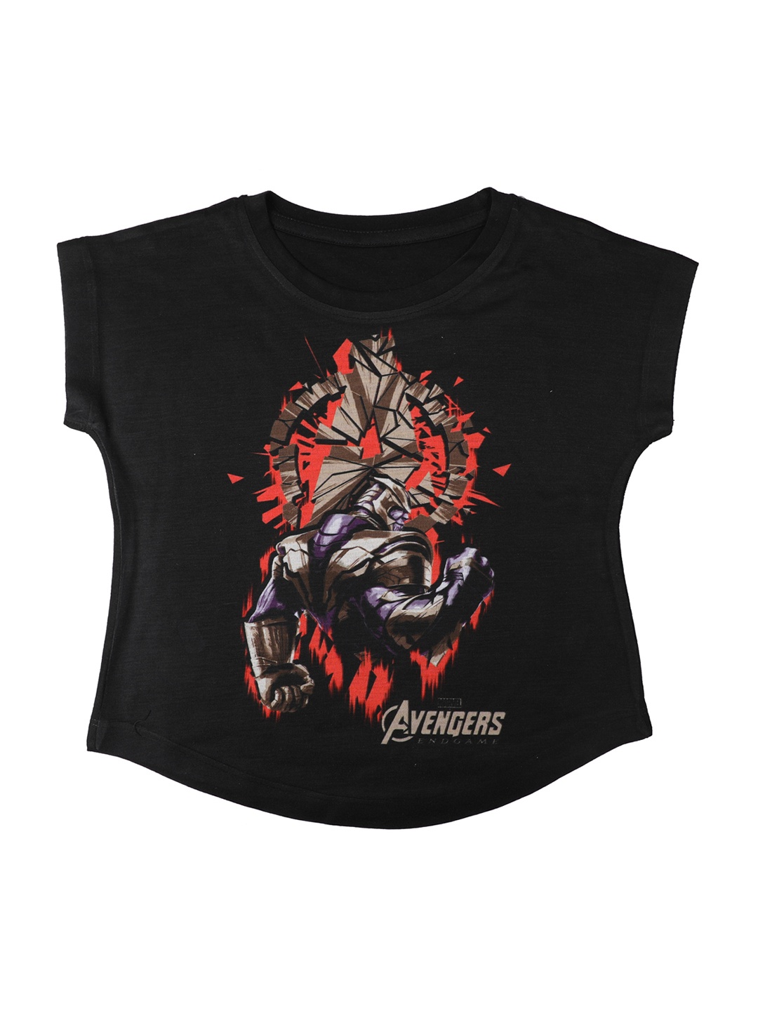 

Marvel by Wear Your Mind Girls Black Printed Top