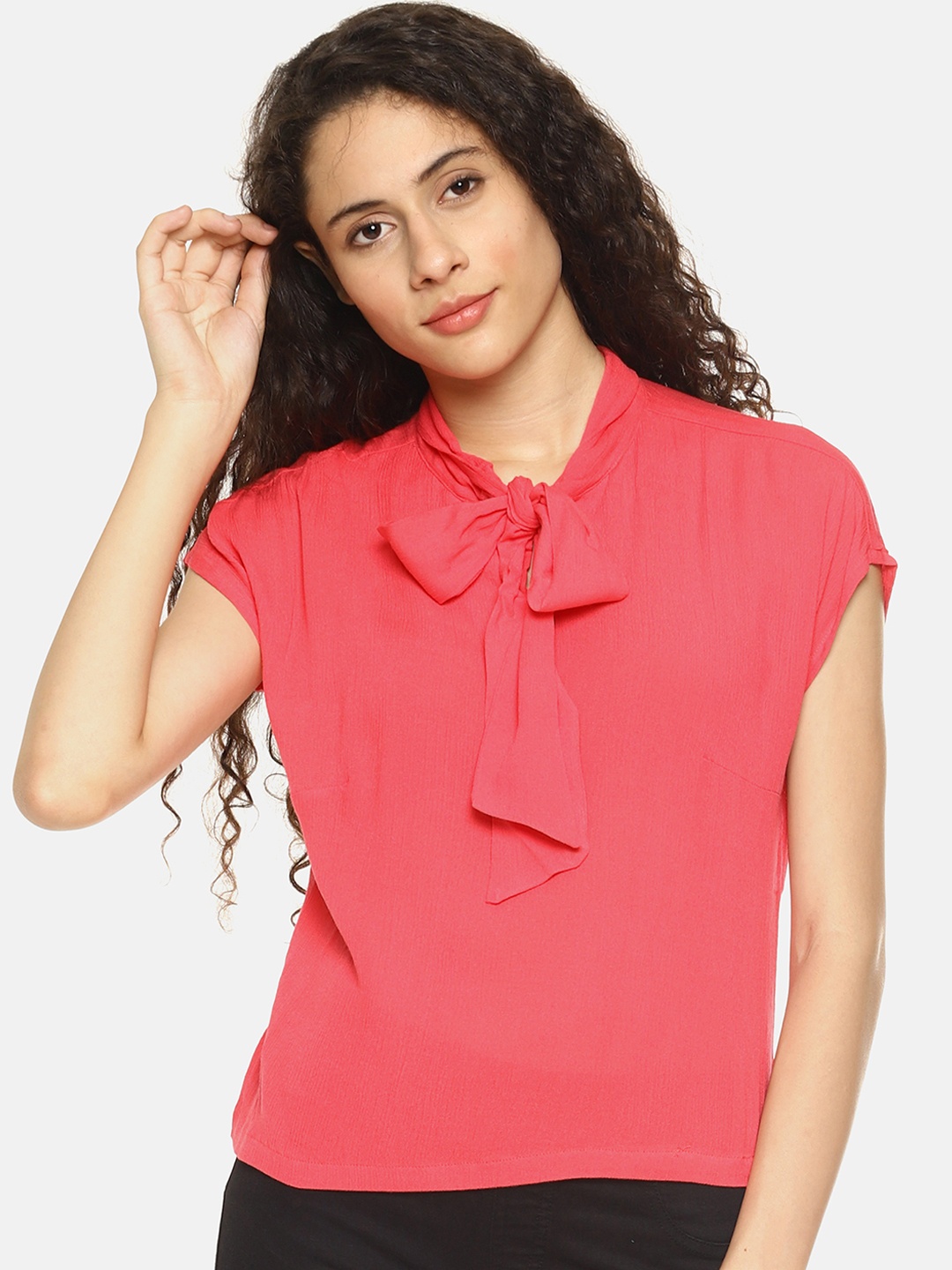 AARA Women Pink Solid Top