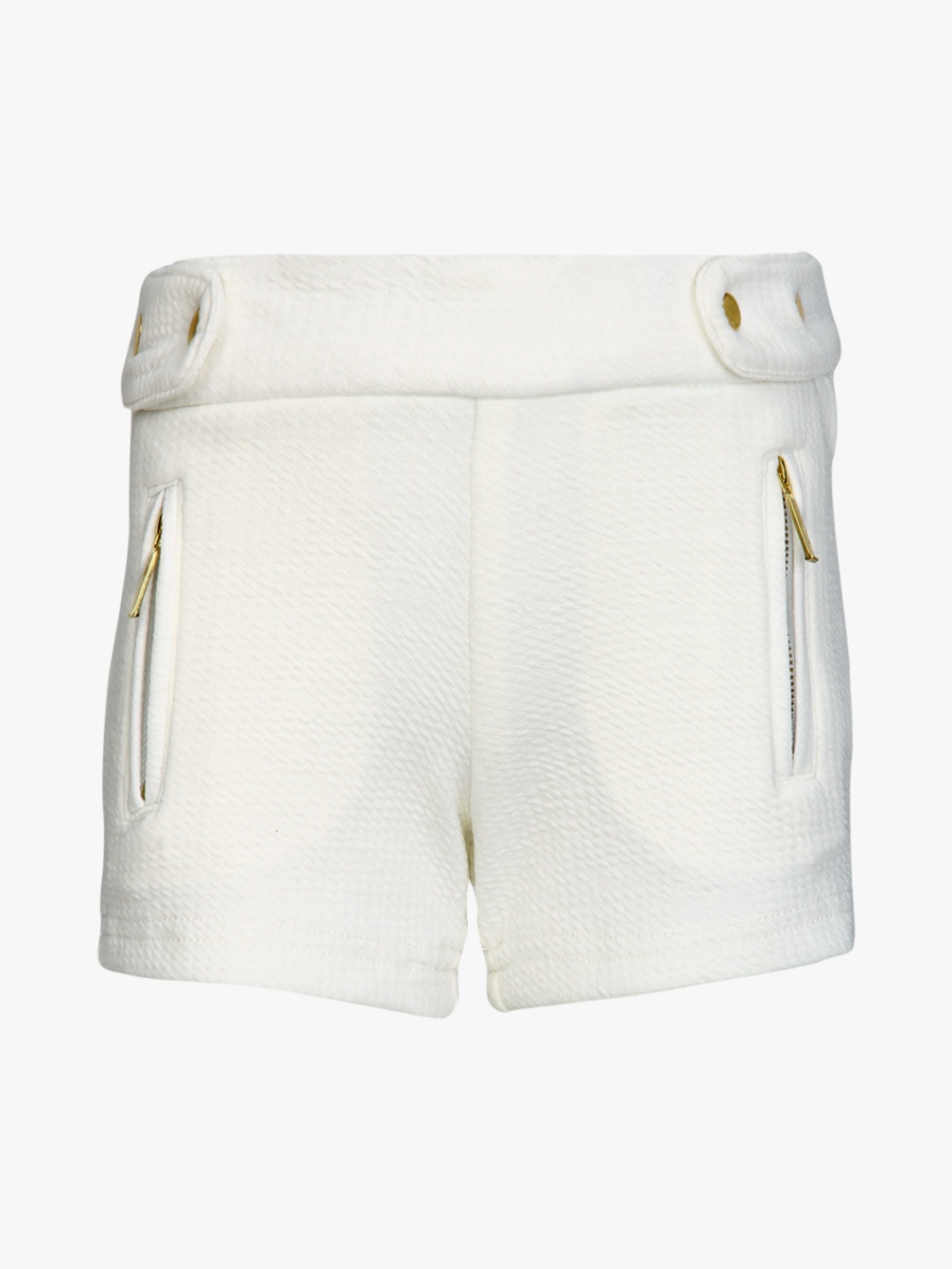 

Off White Solid Regular Fit Regular Shorts