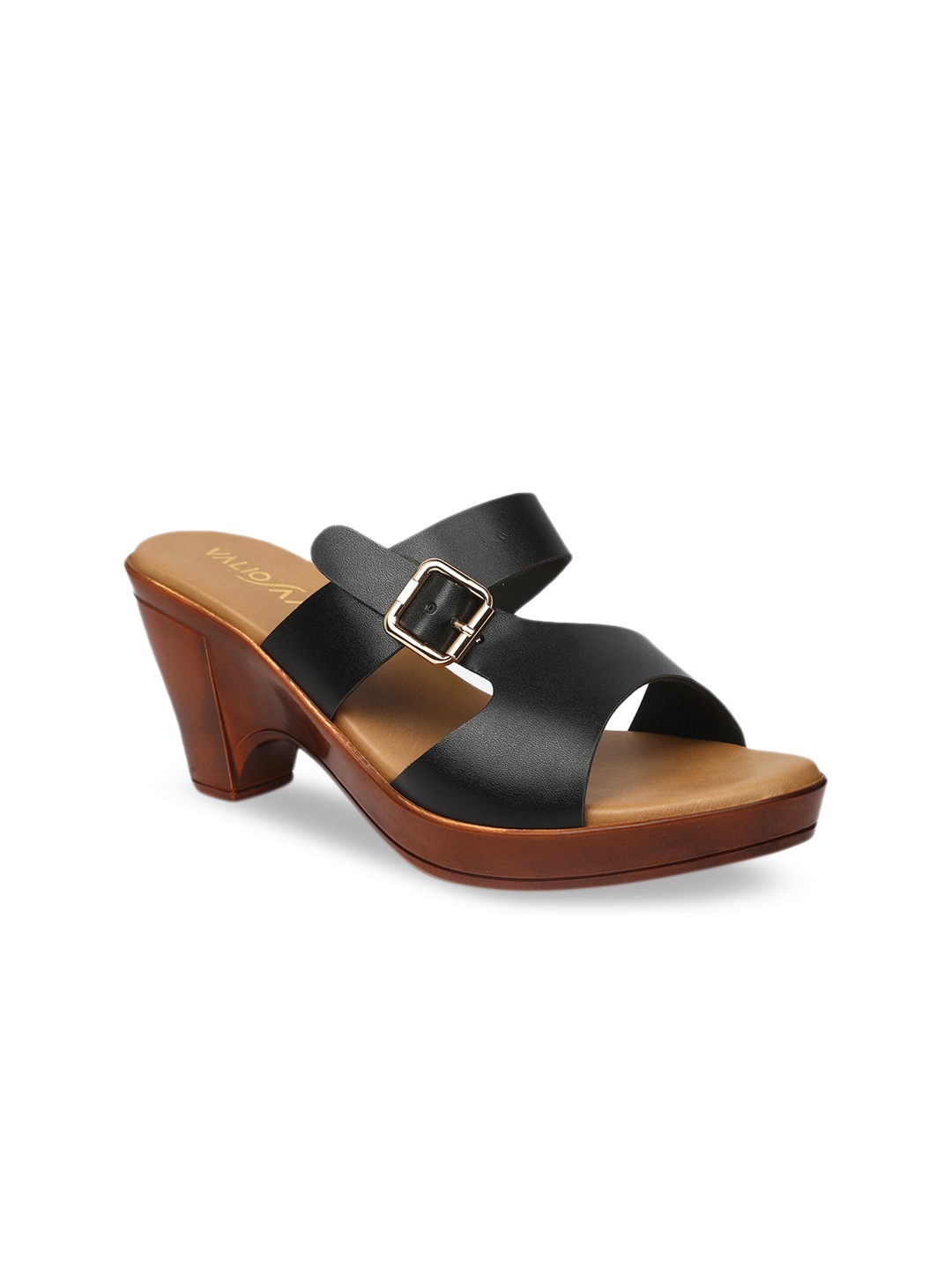 

VALIOSAA Women Black Solid Heels