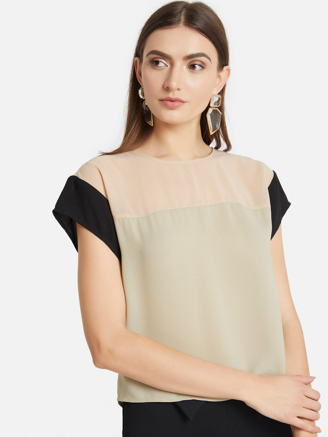 

Kazo Women Beige Solid Top