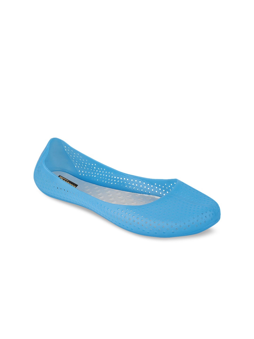 

Shoetopia Women Blue Textured Ballerinas