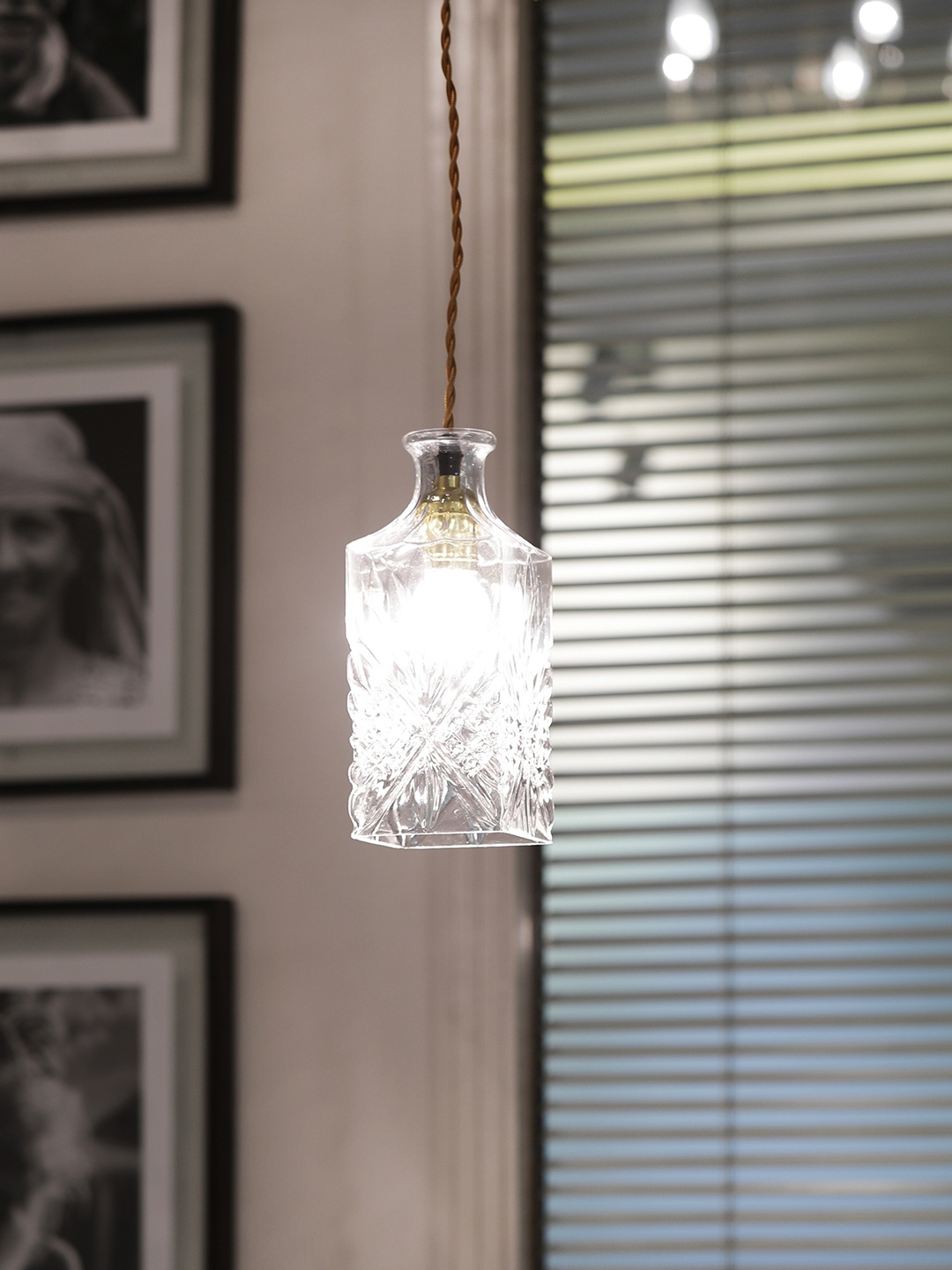 THE LIGHT STORE White Self Design Pendant Hanging Light
