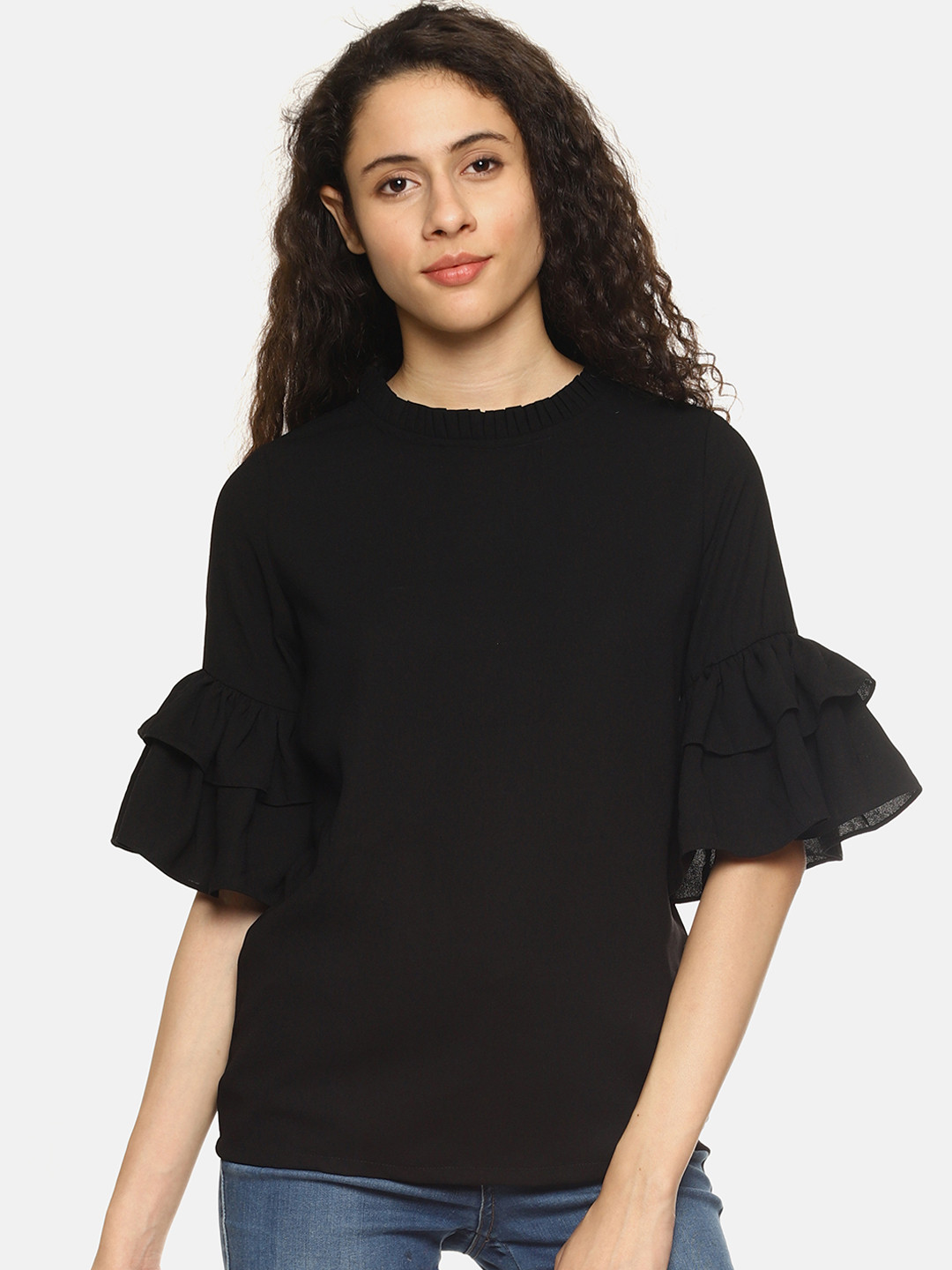 

AARA Women Black Solid Top