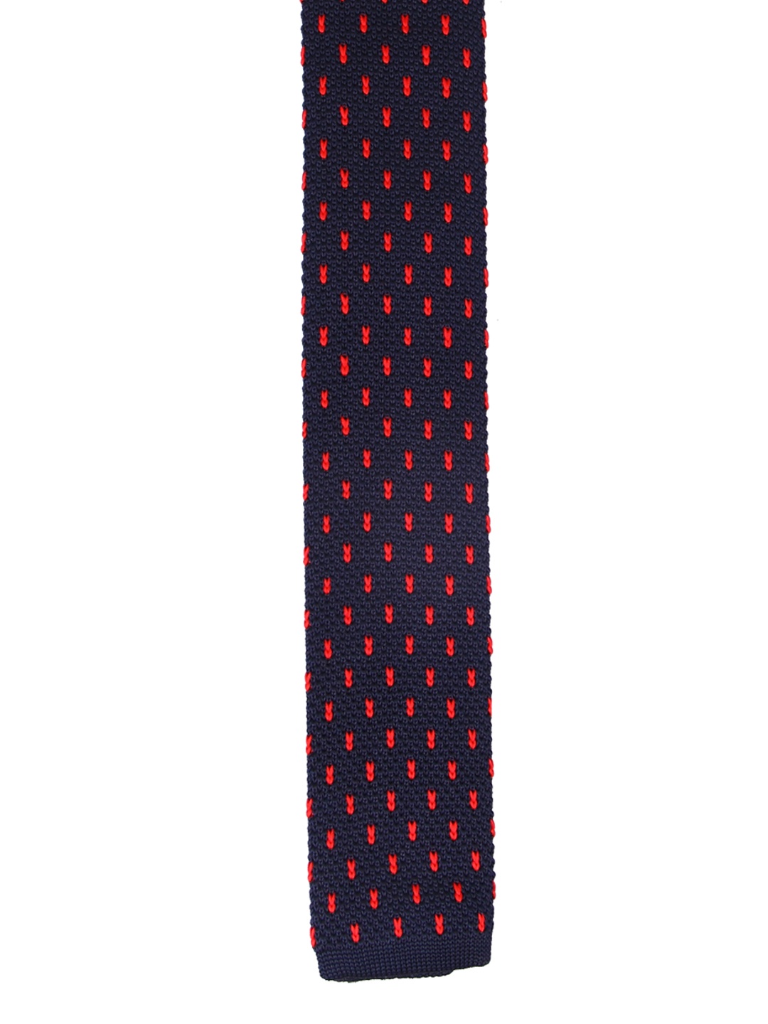 

Tossido Navy Blue & Red Woven Design Bow Tie