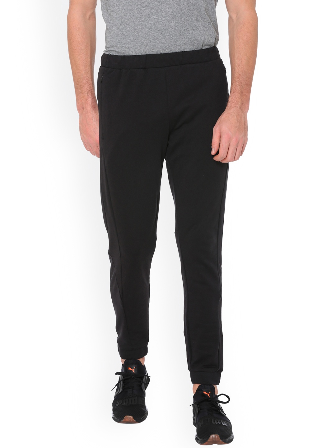 

Puma Men Black Solid Straight-Fit Evostripe SpaceKnit Joggers
