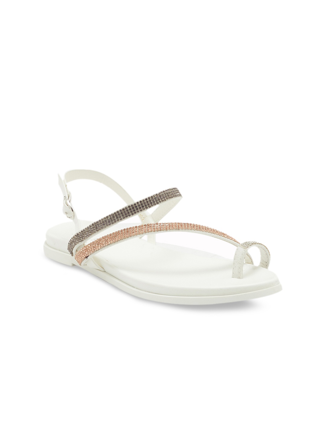 Wet Blue Women White Solid Open Toe Flats