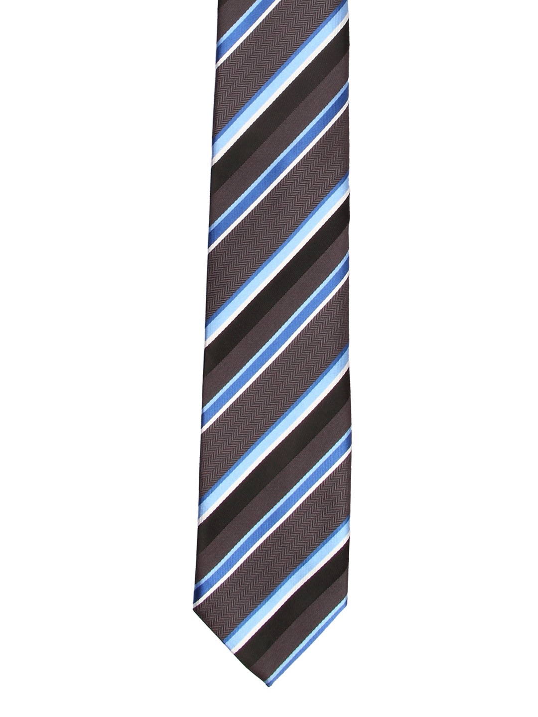 

Tossido Grey & Blue Striped Broad Tie