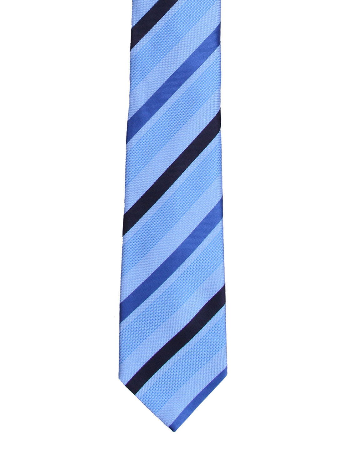 

Tossido Blue & Black Striped Broad Tie