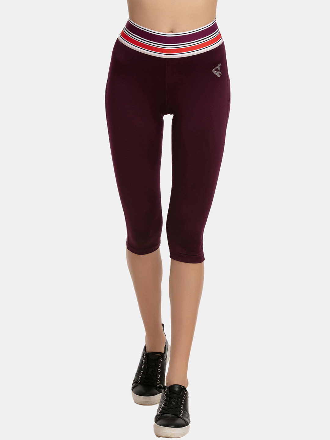 

Zelocity by Zivame Women Violet Solid Slim Fit Capris