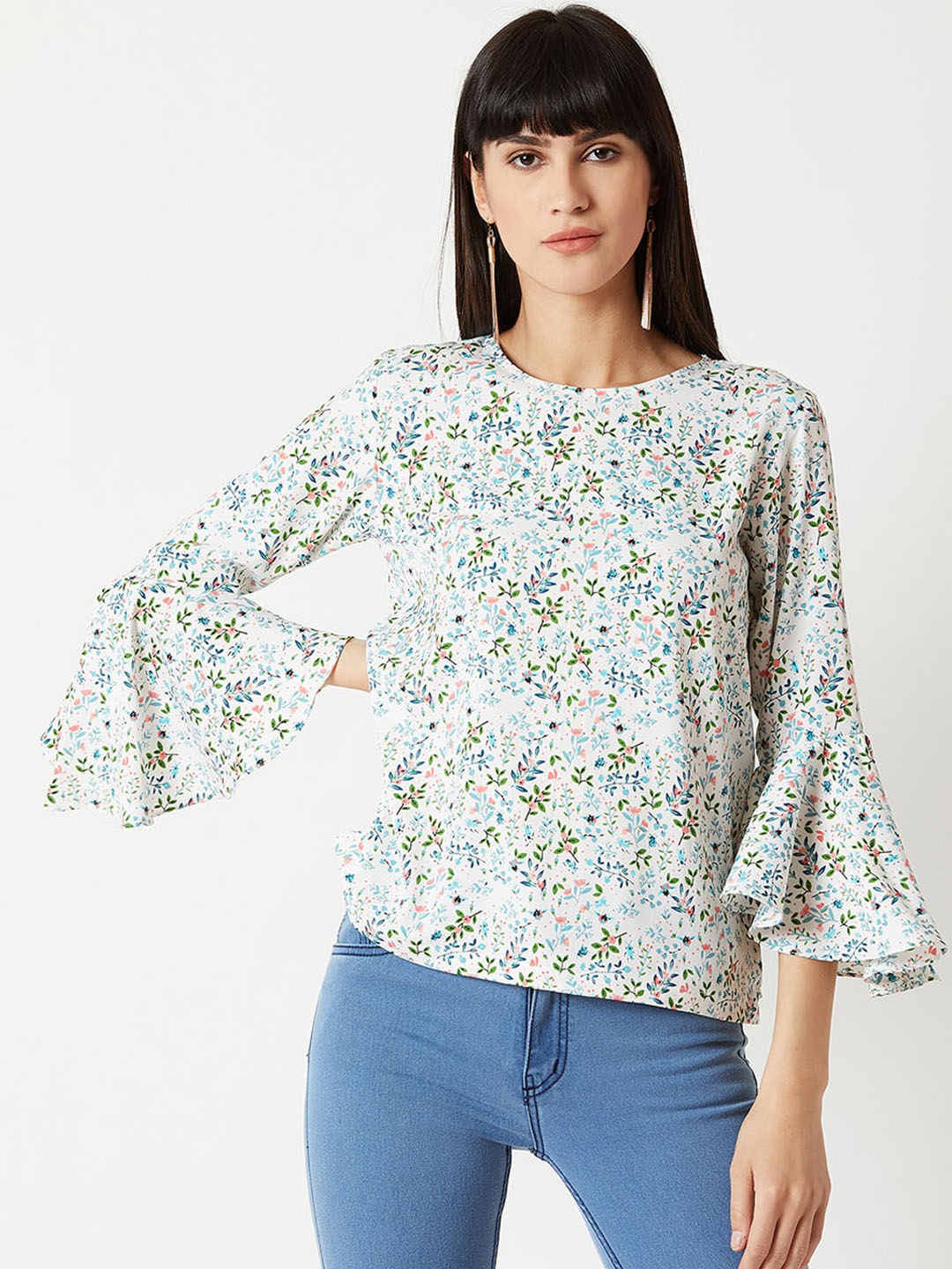

Miss Chase Women White Printed Top