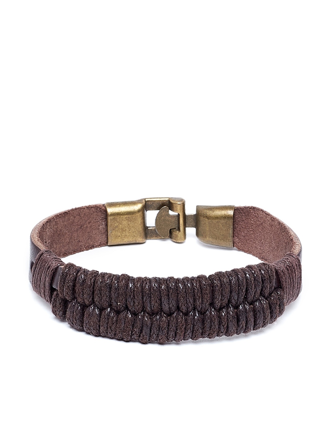 

Alvaro Castagnino Brown Leather Wraparound Bracelet