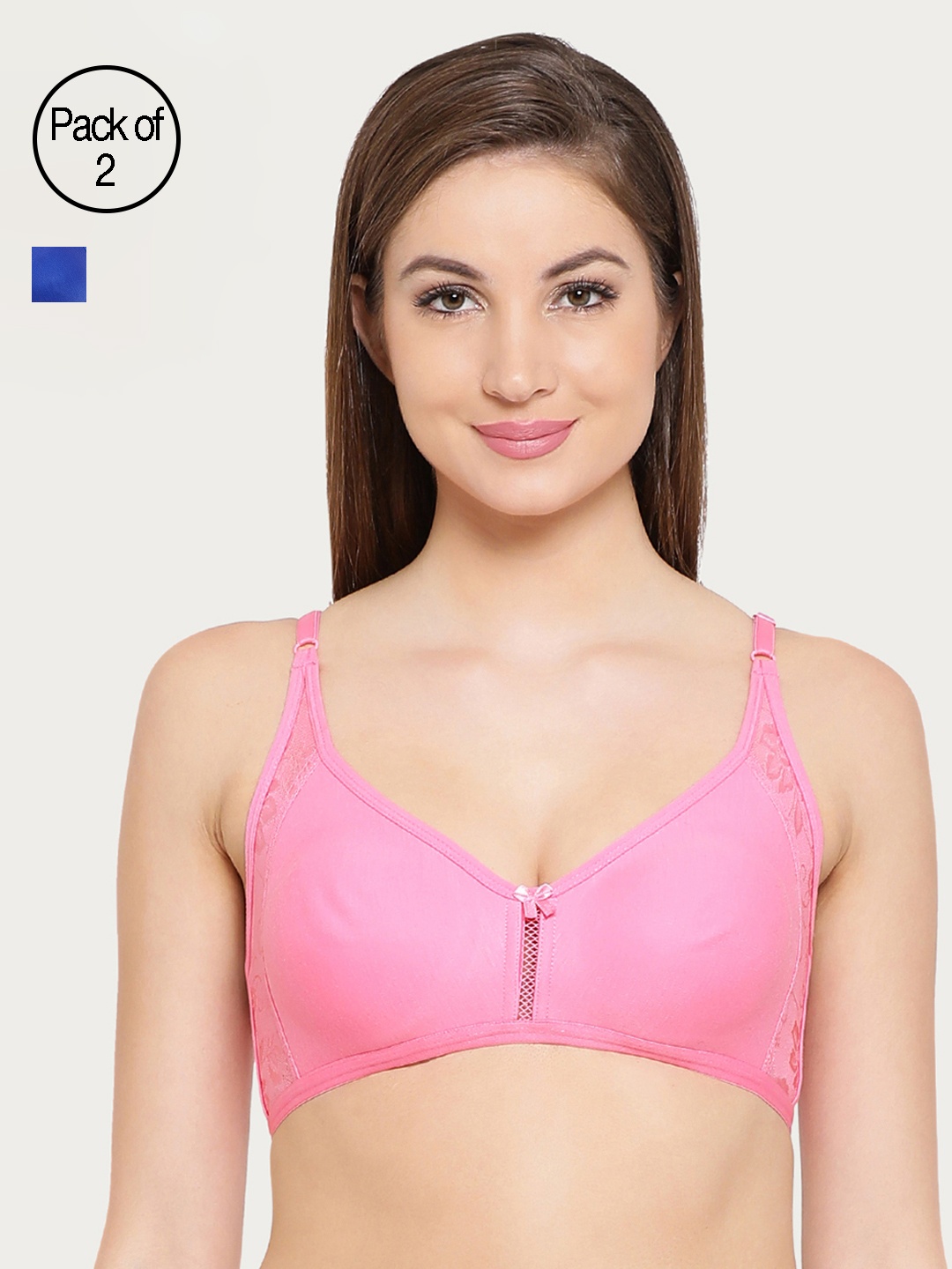 

Clovia Pack Of 2 Bra, Pink