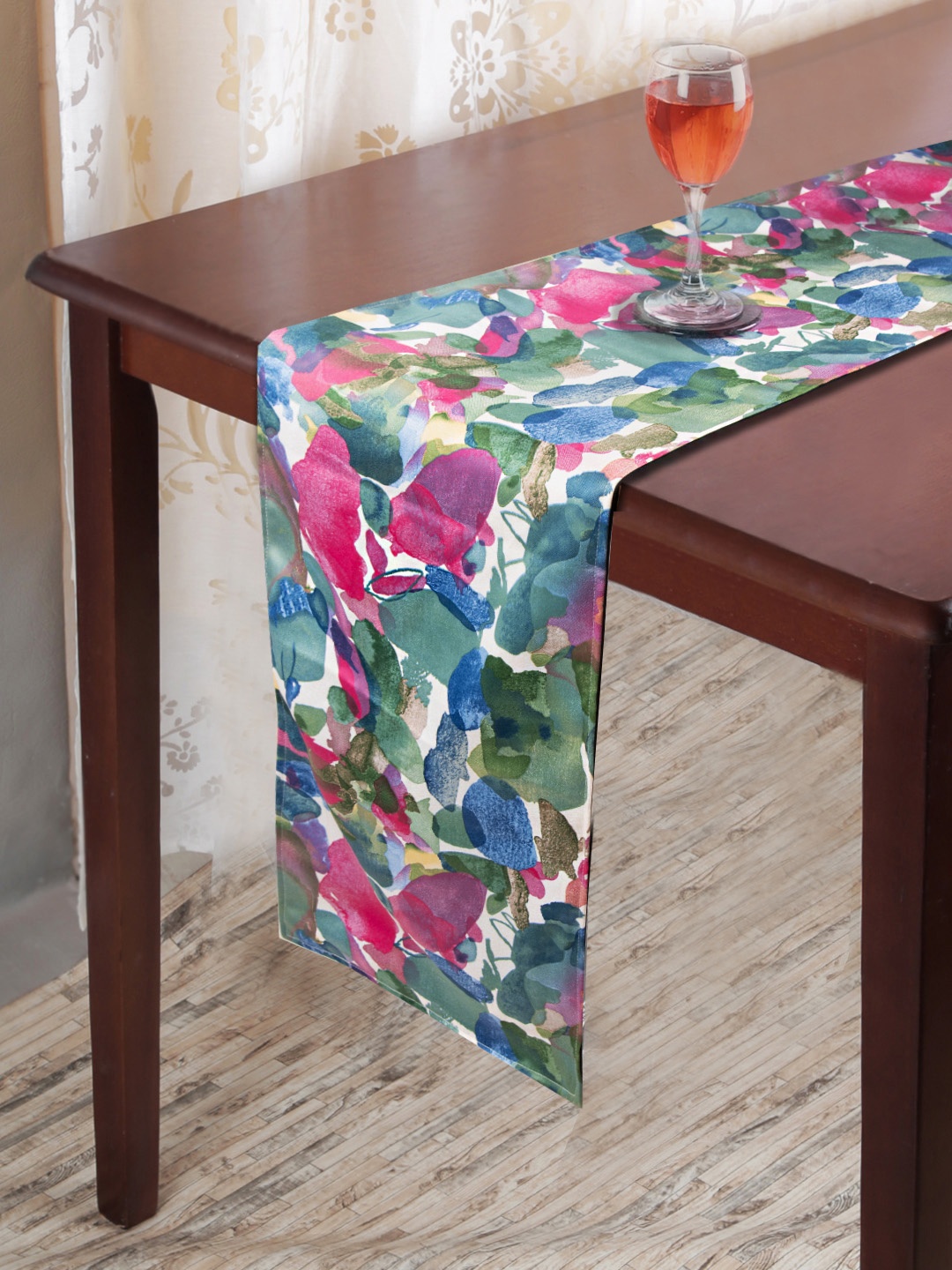 

HOUZZCODE Multicoloured Printed Table Runner, Multi