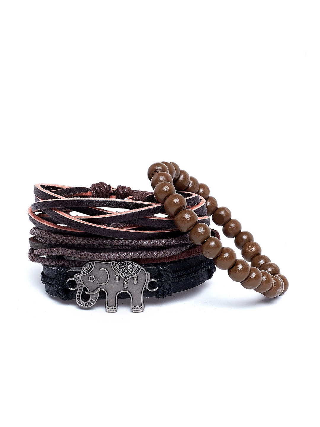 

Alvaro Castagnino Black Leather Multistrand Bracelet