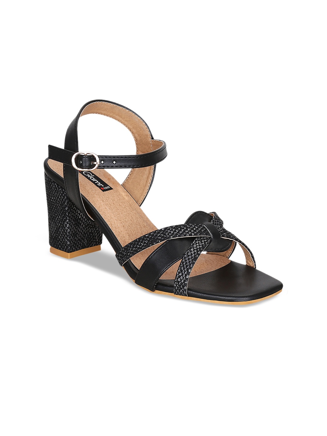 

Get Glamr Women Black Printed Sandals