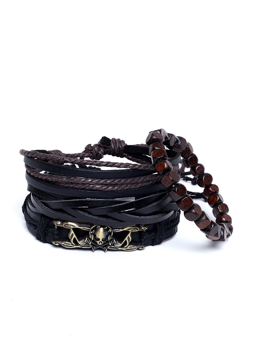 

Alvaro Castagnino Black Leather Wraparound Bracelet