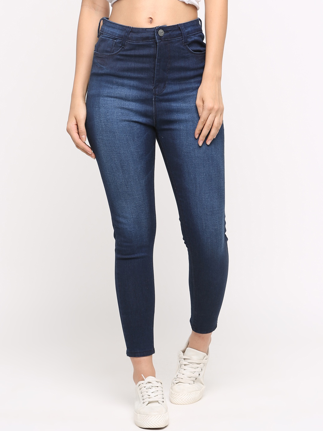 

ZHEIA Women Blue Skinny Fit High-Rise Clean Look Jeans