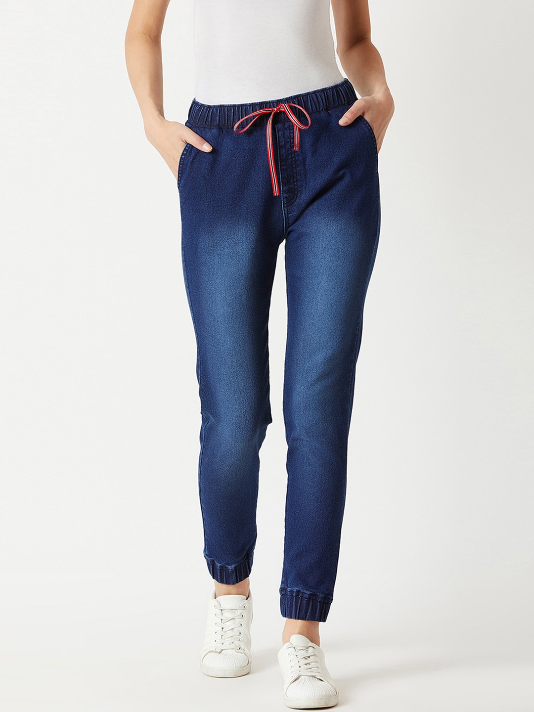 

Miss Chase Women Navy Blue Regular Fit Solid Joggers