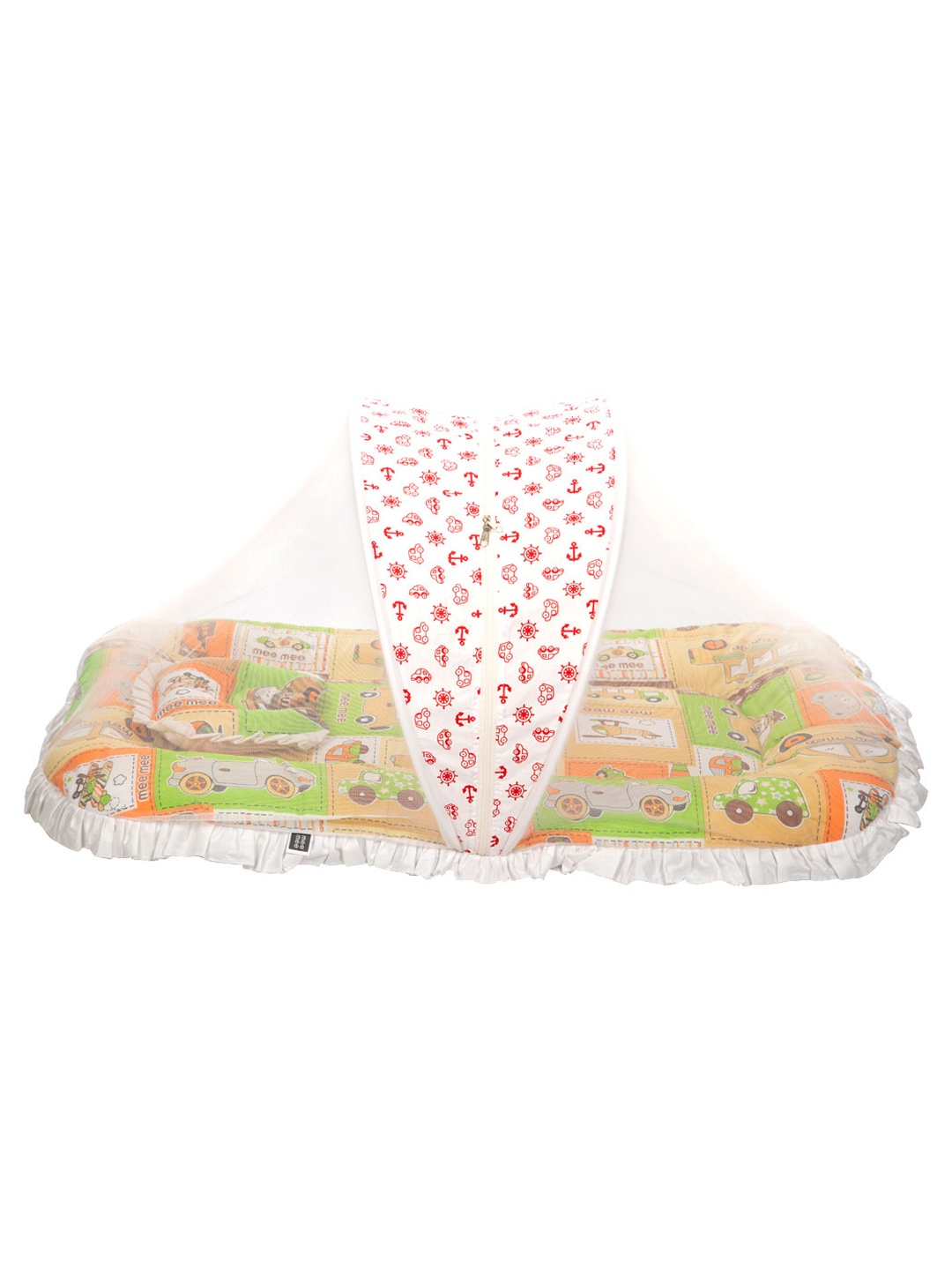 MeeMee Kids White & Multicoloured Mattress Set