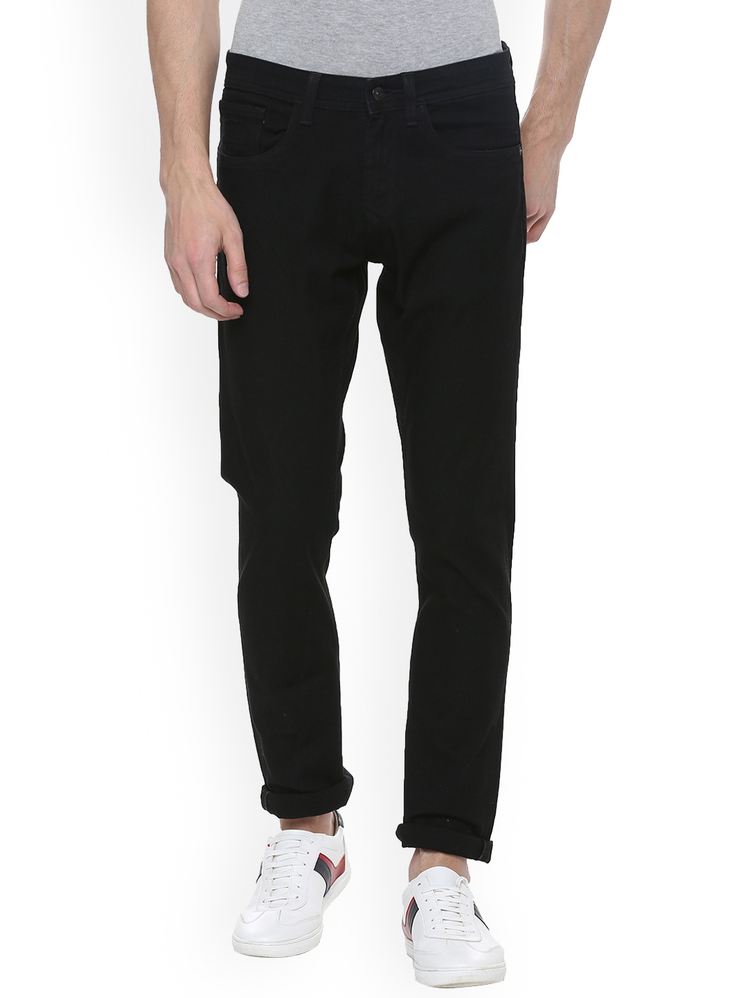 

Allen Solly Men Black Slim Fit Mid-Rise Clean Look Jeans