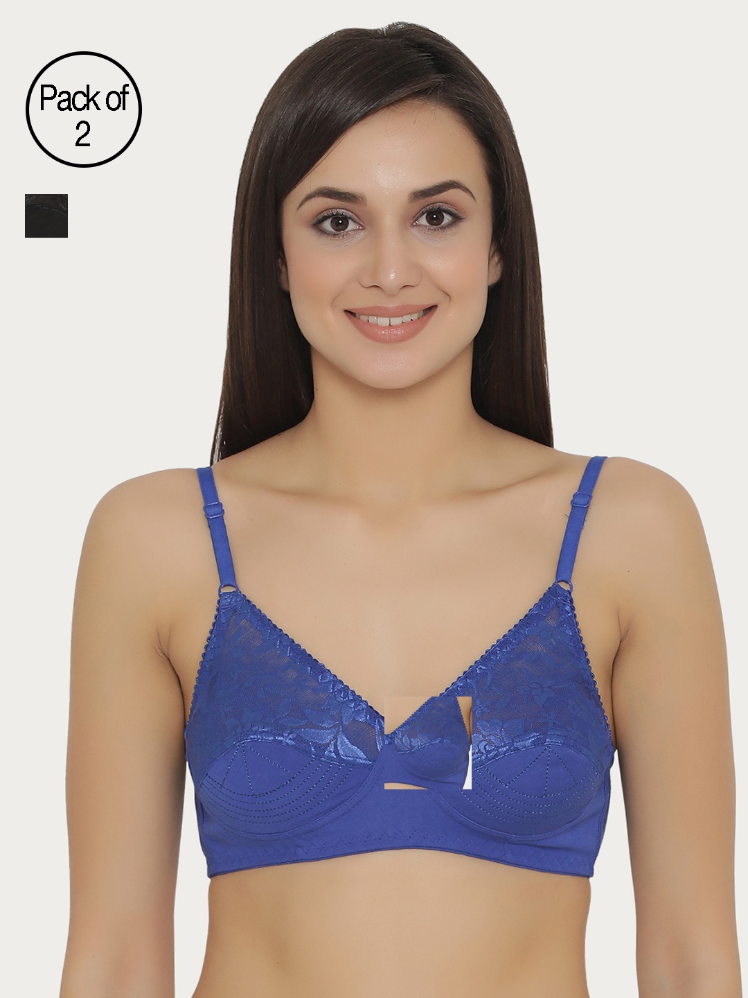 

Clovia Pack Of 2 Bra, Violet